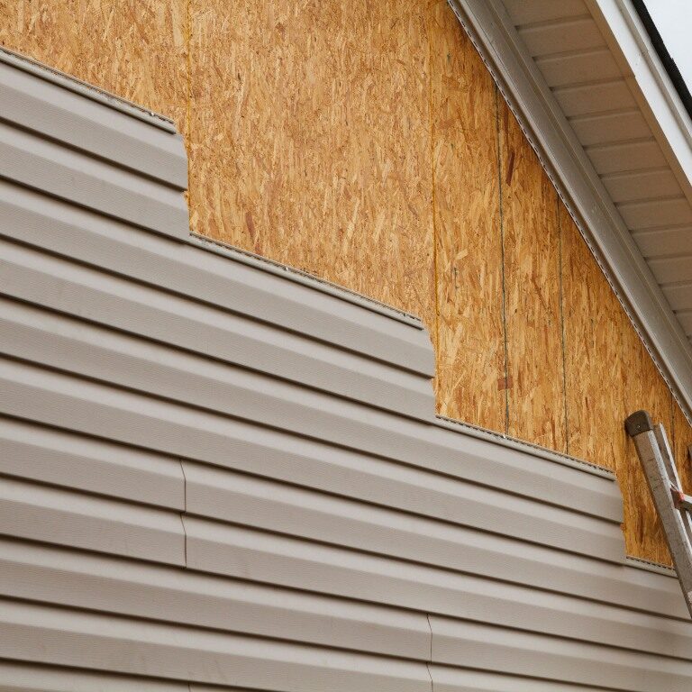 Image of siding being installed on a Connecticut home.